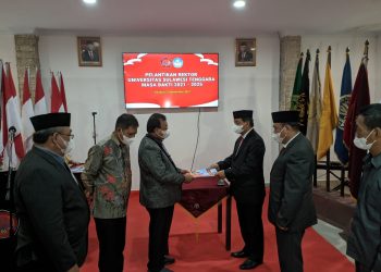 Andi Bahrun Kembali Jabat Rektor Unsultra Periode Ketiga