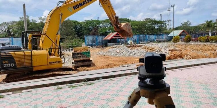 Tahap Satu Revitalisasi Kolam Renang Koni Sultra Rampung