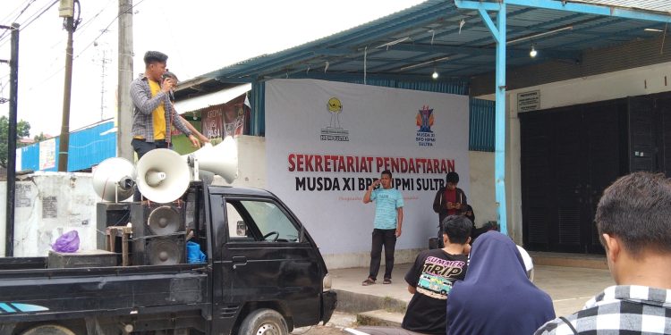 Mahasiswa Demo HIPMI Sultra, Panitia Didesak Independen Jelang Musda