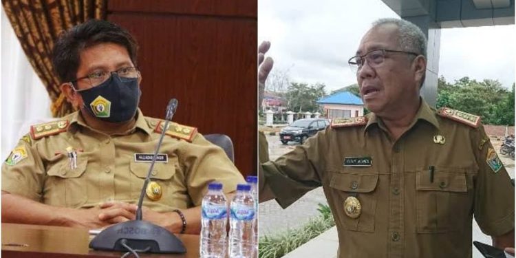 Ketgam: Kadis Kominfo Sultra, Ridwan Badalah (kiri) dan Kepala Bapenda Sultra, Yusuf Mundu (kanan). Foto: Ist