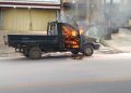 Satu Unit Mobil Plat Merah di Kendari Ludes Terbakar