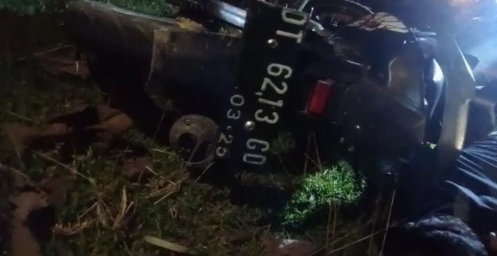 Ketgam: Seorang buruh bangunan tewas usai mengalami laka lantas tunggal di Desa Lambiku, Kecamatan Napabalano, Kabupaten Muna, Sulawesi Tenggara (Sultra), pada Selasa (9/3/2022).
