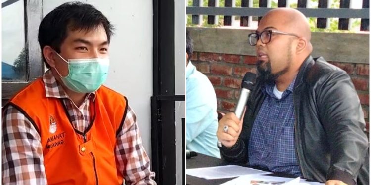 Ketgam: Direktur PT JAP, RMY (kiri) dan Kuasa Hukum (Ricky K. Margono). Foto: Herlis