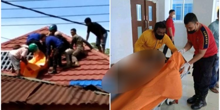 Ketgam: Kondisi korban usai tersengat listrik di Kolaka. Foto: Istimewa
