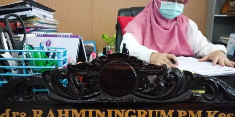 Ketgam : Kepala Dinas Kesehatan Kota Kendari, drg. Rahminingrum P.M.Kes