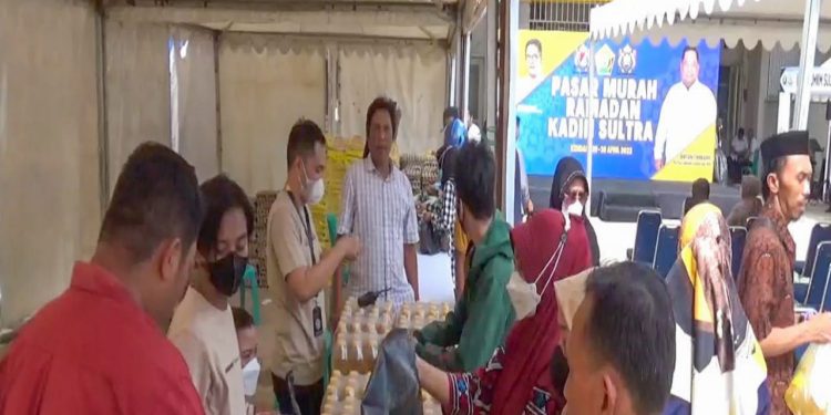 Ketgam : Pasar Murah Ramadhan Kadin Sultra.