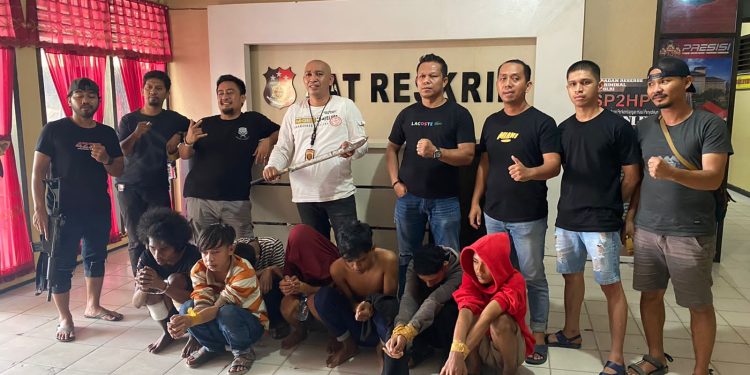 7 pelaku pengeroyokan ditangkan polisi. Foto: Istimewa