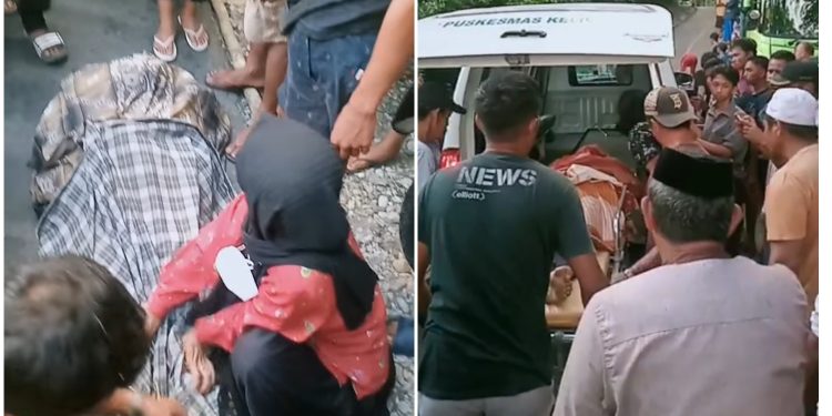 Ketgam: Kondisi korban dievakusi warga. Foto: Istimewa