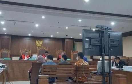 Ketgam: Suasana sidang TPK Dana PEN Koltim tahun 2021 di Pengadilan Tipikor Jakarta. Foto: Istimewa