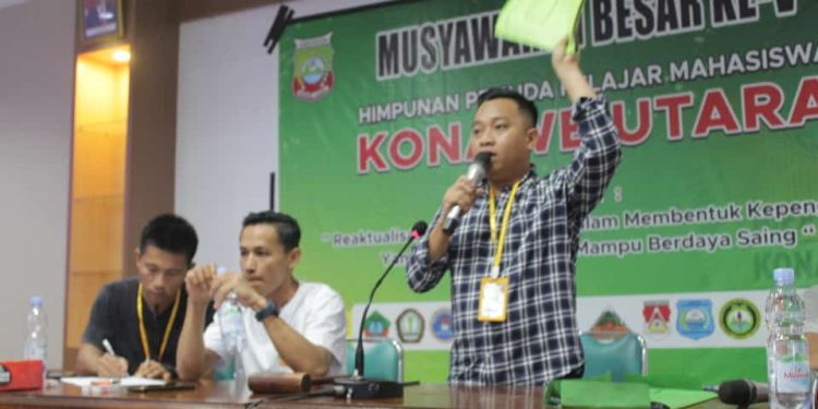Ketgam: Proses Mubes ke - V HIPPMA Konut. Foto: Istimewa