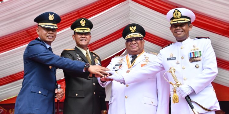 Peringatan HUT TNI di ke 77 di Rujab gubernur Sultra, Rabu 5 Oktober 2022.