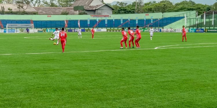 Ketgam : Pertandingan Santri Sultra vs Santri Babel Piala Kasad 2022, di Stadion Siliwangi Kota Bandung Jawa Barat Jumat 14 Oktober 2022.