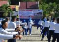 Jaga Stamina Prajurit, Danlantamal VI Makassar dan Lanal Kendari Gelar Olahraga Bersama
