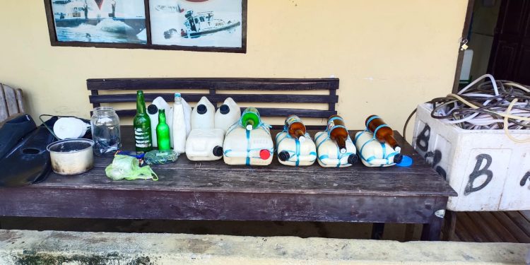 Ketgam: Sejumlah barang bukti yang disita di Pos Polairud Polres Kolaka. Foto: Istimewa