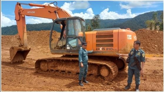 Ketgam: Salah satu BB yang disita Gakkum KLHK wilayah Sulawesi dari PT BMN. Foto: Istimewa