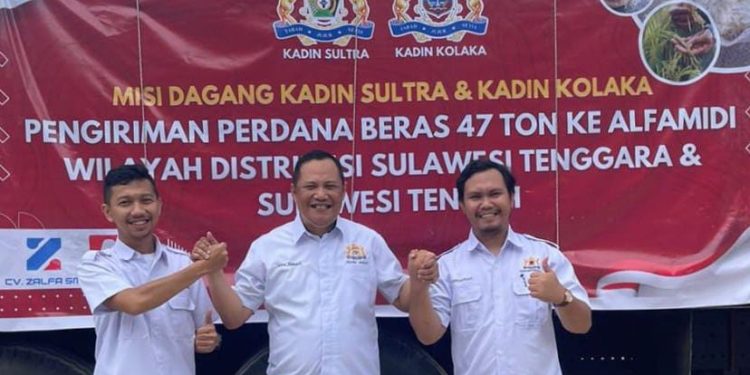 Ketgam : Puluhan ton beras lokal siap dikirim Kadin Sultra dan Kadin Kabupaten Kolaka ke wilayah distribusi Sultra dan Sulteng