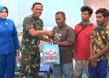 Momentum HUT 78 TNI dan Bantu Tekan Inflasi, Lanal Kendari Salurkan 800 Paket Sembako