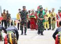 Tinjau Pembangunan Skuadron, KSAD Bersama Rombongan Disambut Pangdam XIV/Hsn dan Forkopimda Sultra