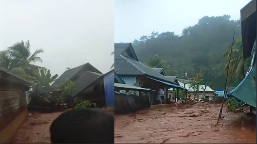 Kolase banjir bandang di Laonti, Konawe Selatan