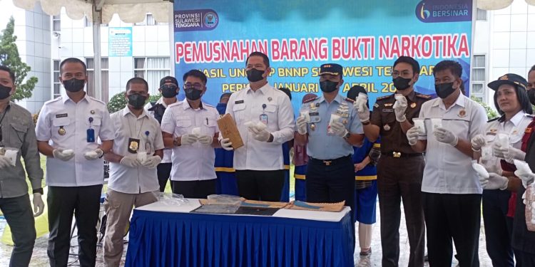 Pemusnahan 4.07 narkotika di BNNP Sultra