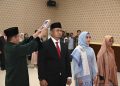 Kadiv Pelayanan Hukum Kemenkum Sultra Lantik dan Ambil Sumpah Tiga Notaris