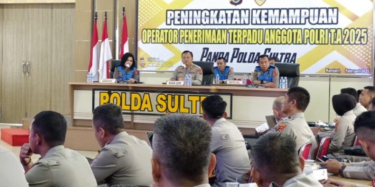 Latkatpuan Penerimaan Terpadu Akpol, Bintara dan Tamtama 2025 Digelar Biro SDM Polda Sultra. (Foto: Istimewa)