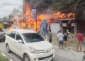 8 Kios di Jalan Kapten Piere Tendean Kendari Terbakar, Api Diduga dari Tempat Laundry
