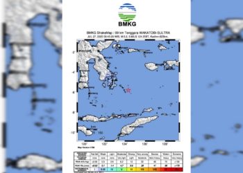 Gempa M5,1 di Laut Banda Guncang Wakatobi, BMKG: Tidak Berpotensi Tsunami, Minggu (27/7/2025). (Foto: Istimewa)