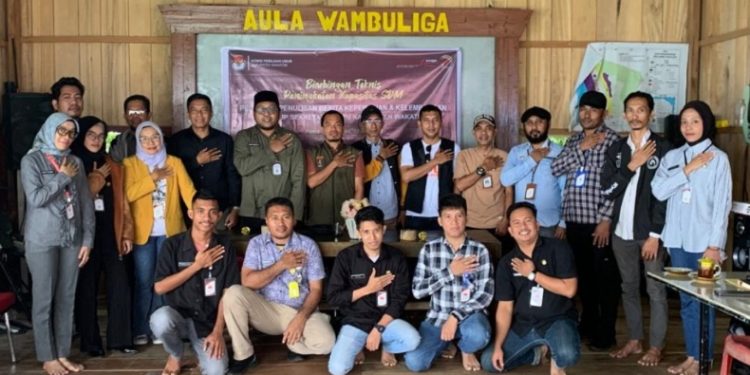 KPU Wakatobi, Sulawesi Tenggara (Sultra) gelar Bimtek Penulisan Berita Kepemiluan dan Kelembagaan di Aula Wambuliga, Wangi Wangi Selatan, Minggu (13/7/2025). (Foto: Istimewa)