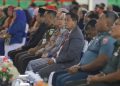 Wakil Gubernur Sultra Hugua, hadiri Rapat Senat Luar Biasa Dies Natalis ke-44 Universitas Halu Ole di Gedung Auditorium Mokodompit, Selasa (19/8/2025). (Foto: Istimewa)