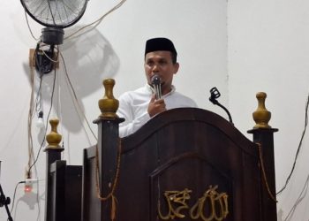 Wakil Bupati Buton Utara, Rahman, Safari Ramadan 1447 H diMasjid Akbar Desa Waode Kalowo, Kecamatan Bonegunu, Rabu (25/2/2026). (Foto: istimewa)