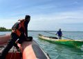 Nelayan Muna Ditemukan Selamat Setelah Hilang Saat Melaut di Perairan Bonea, Selasa (10/3/2026). (Foto: Dok KPP Kendari)