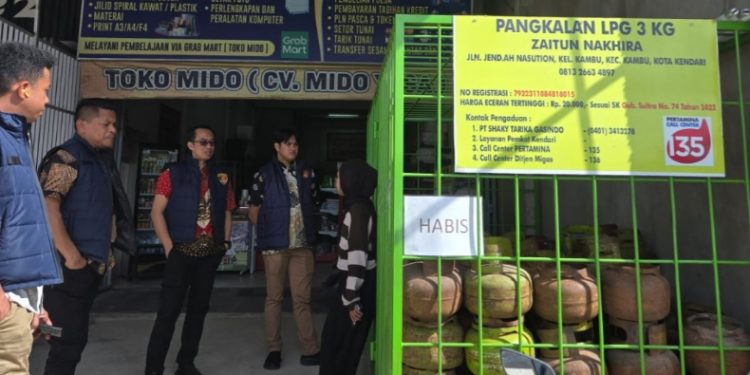 Ditreskrimsus Polda Sultra, perketat pengawasan dan jalur distribusi elpiji subsidi tabung 3 Kg. (Foto: Istimewa)