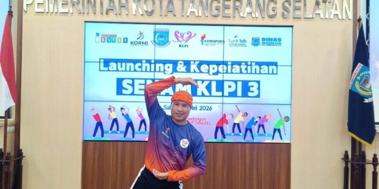Hardiyanto Pono Wakili Sultra Jadi Peraga Nasional Senam KLPI 3 di Tangsel. (Foto: Istimewa)