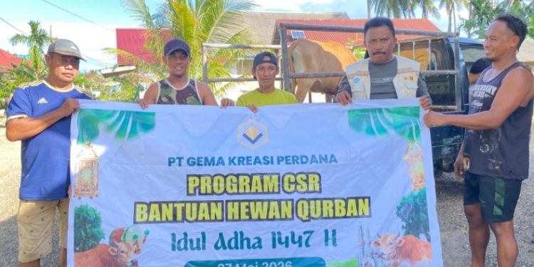 Momentum Iduladha, PT GKP Tebar 19 Ekor Kurban untuk Perkuat Perekonomian Lokal. (Foto: Istimewa)