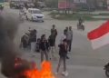 Mahasiswa Berunjuk Rasa di Bundaran Tank Kendari Tolak Kenaikan Harga BBM, Rabu (10/6/2026) sore. (Foto: Istimewa)