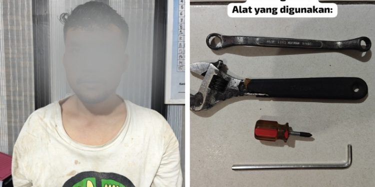 Residivis 3 Kali Masuk Penjara Ditangkap Curi AC di Kendari. (Foto: Istimewa)